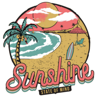 Sunshine Summer Beach Sunset Sticker