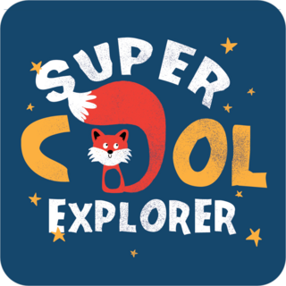 Super Cool Explorer Fox Sticker
