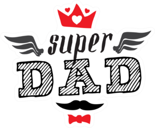 Super Dad Happy Fathers Day Sticker