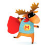 Super Hero Elk Moose Sticker