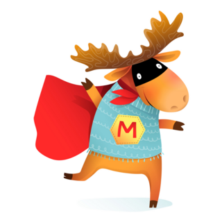 Super Hero Elk Moose Sticker
