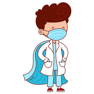 Super Hero Male Nurse Sticker