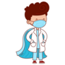 Super Hero Male Nurse Sticker
