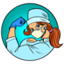 Super Hero Nurse We Can Do It Gesture Sticker