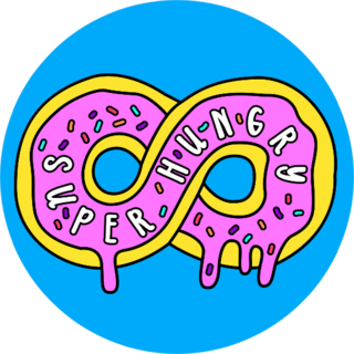 Super Hungry, Infinity Donut, Slogan Sticker