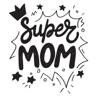 Super Mom Doodle Lettering For Mothers Day Sticker