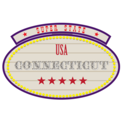 Super State Usa - Connecticut Sticker