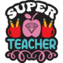 Super Teacher Lettering Sticker