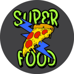 Superfood Pizza Lightning Sticker
