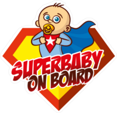Superhero Baby on Board Sticker