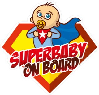Superhero Baby on Board Sticker