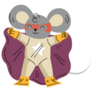 Superhero Mouse Sticker