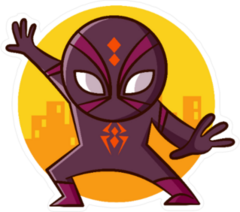 Superhero Spider Sticker