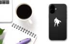 Superhero Sticker on a Phone (New) example
