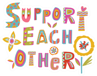 Support Each Other Sticker