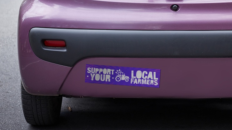 Support Local Farmers Bumper Sticker