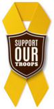 Support Our Troops Yellow Ribbon Sticker