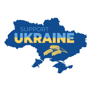 Support Ukraine On Map Sticker