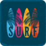 Surf Boards & Palm Leaves Sticker