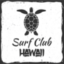 Surf Club Hawaii Turtle Sticker