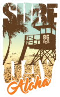 Surf Day Aloha Sticker