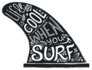 Surf Fin Lettering Sticker