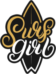 Surf Girl Lettering Sticker