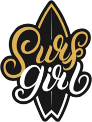 Surf Girl Lettering Sticker