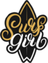 Surf Girl Lettering Sticker