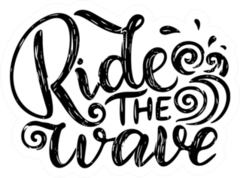 Surf Lettering Quote Sticker