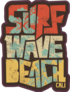 Surf Vintage Surf Wave Beach Sticker