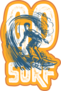 Surfer Go Surf Sticker