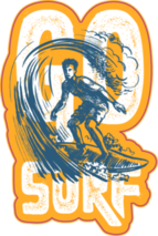 Surfer Go Surf Sticker