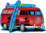Surfer Van Sticker