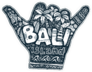 Surfers Shaka Hand Silhouette Bali Sticker