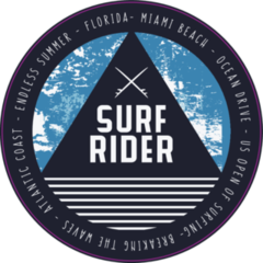 Surfing And Surf Rider In Florida, Miami Beach Sticker