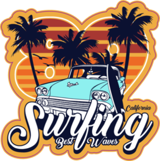 Surfing Best Waves Sticker