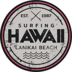 Surfing Hawaii, Lanikai Beach Sticker