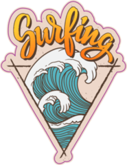Surfing Illustration Sticker