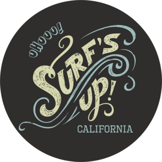 Surfs Up California Sticker