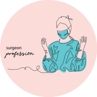 Surgeon Portrait Profession Illustration Sticker