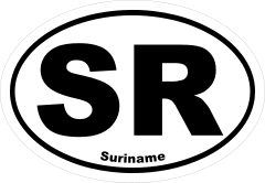 Suriname Sr Oval Sticker