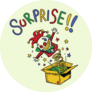 Surprise Clown Sticker