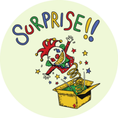 Surprise Clown Sticker