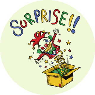 Surprise Clown Sticker