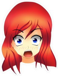 Surprised Magna Anime Girl Sticker