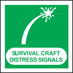 Survival Craft Distress Signals Sign Sticker