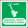 Survival Craft Portable Radio Sign Sticker