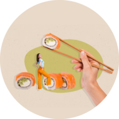 Sushi Collage Sticker