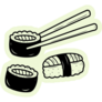 Sushi Doodle Sticker
